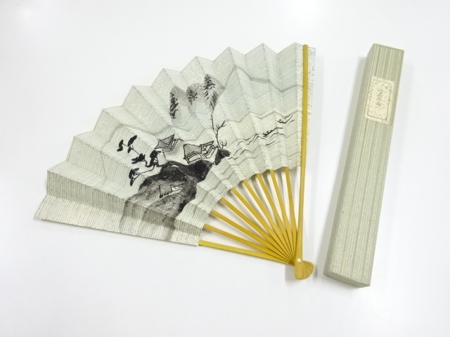 JAPANESE KIMONO / VINTAGE DECORATIVE FOLDING FAN